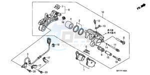 XL700V9 Europe Direct - (ED / SPC) drawing REAR BRAKE CALIPER/ SPEED SENSOR