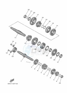 YZ65 (BR8F) drawing TRANSMISSION