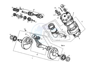 GPR NUDE - 50 cc drawing CRANKSHAFT-CYLINDER