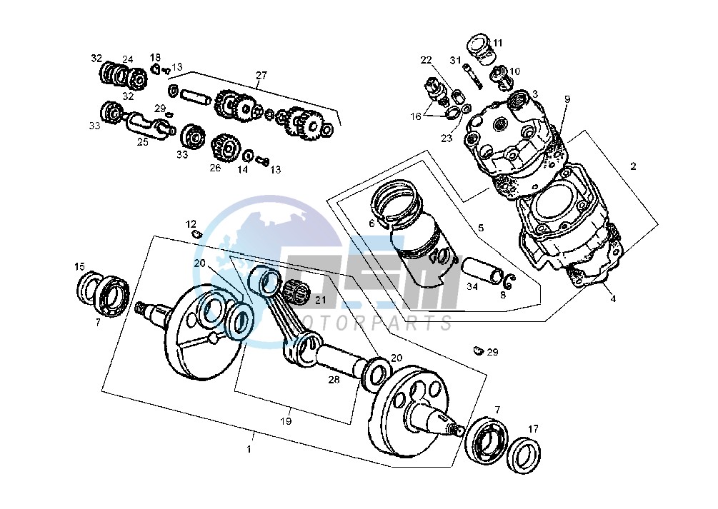 CRANKSHAFT-CYLINDER