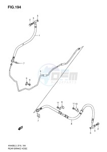 AN400 BURGMAN EU drawing REAR BRAKE HOSE