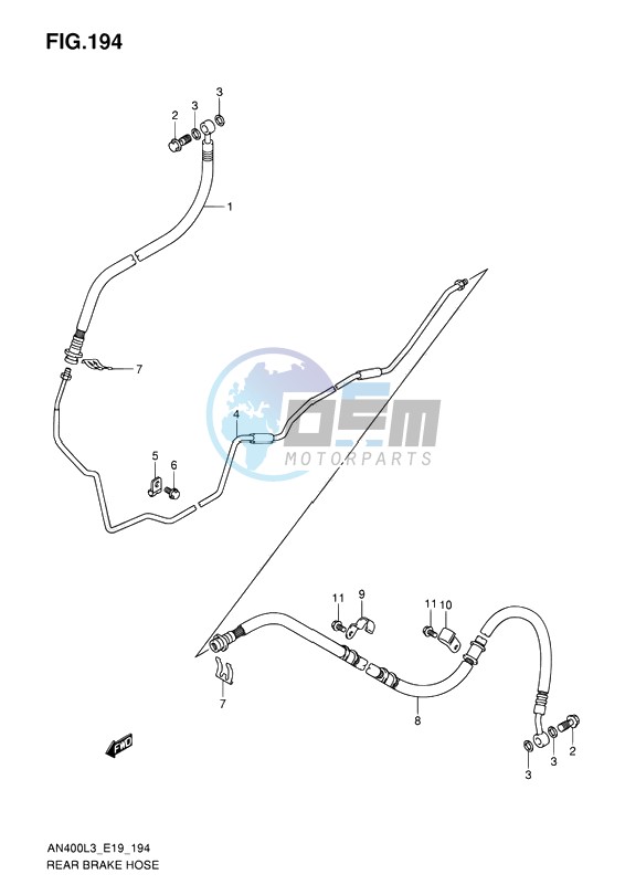 REAR BRAKE HOSE