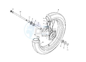 XVS A DRAG STAR CLASSIC 1100 drawing FRONT WHEEL