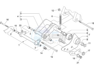 Beverly 300 ie Tourer e3 drawing Swinging arm