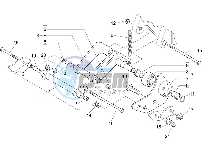 Swinging arm