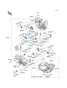 KX 450 D (KX450F) (F8F) D8F drawing CRANKCASE