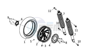 HD 300I ABS (L9) EU drawing REAR WHEEL