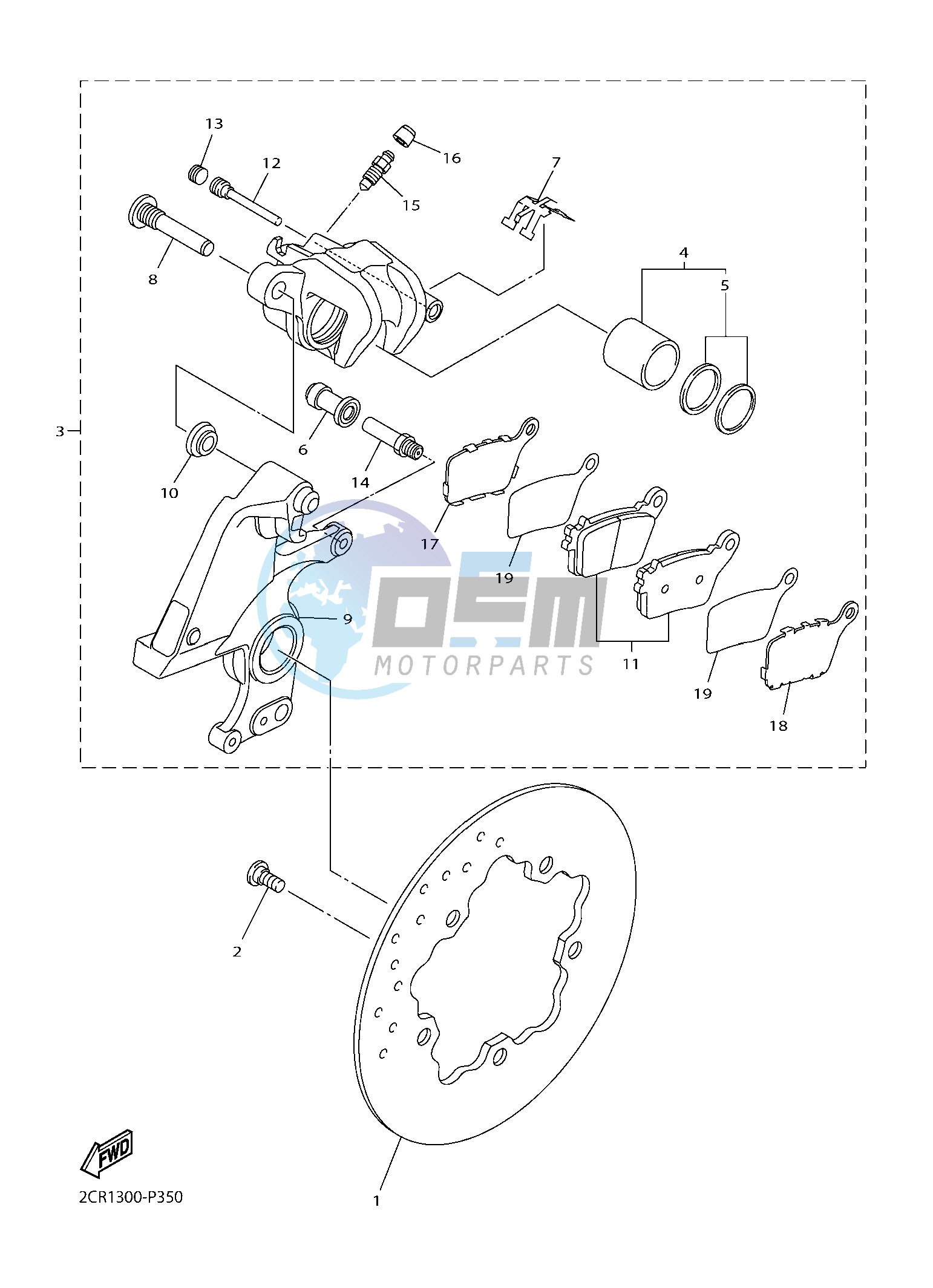 REAR BRAKE CALIPER