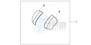 XL1000VA9 France - (F / ABS CMF) drawing PANNIER SCUFF PAD SET A