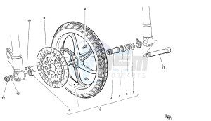 RAPTOR EU2 125 drawing FRONT WHEEL