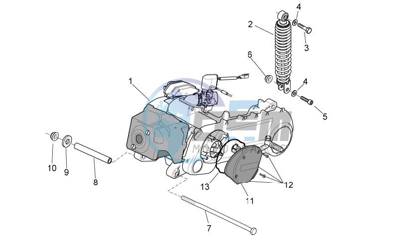 Engine - Rear shock absorber