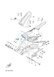 YZF-R125 R125 (5D7W 5D7W 5D7W 5D7W) drawing REAR ARM