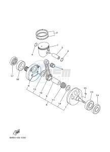 YZ250 (1SSH 1SSJ 1SSK 1SSL 1SSL) drawing CRANKSHAFT & PISTON