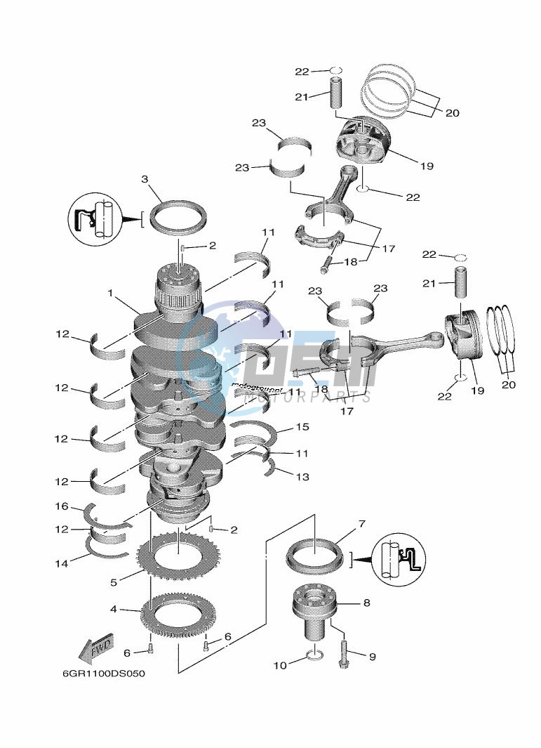 CRANKSHAFT--PISTON