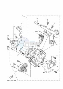 YFM700FWAD YFM7NGPXK (B4FM) drawing THROTTLE BODY ASSY 1