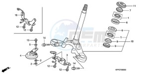 CBR125RWA France - (F / CMF WH) drawing STEERING STEM