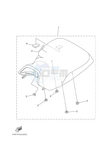 YFM700FWAD YFM700PF GRIZZLY 700 EPS (B383) drawing SEAT