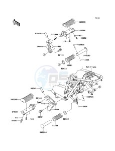 W800 EJ800ABS GB XX (EU ME A(FRICA) drawing Footrests