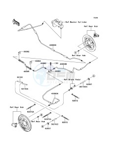 MULE_610_4X4 KAF400ADF EU drawing Rear Brake Piping