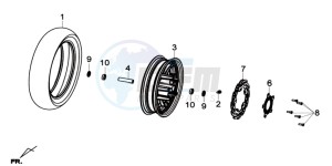 GTS 125I EURO4 SPORT L7 drawing FRONT WHEEL