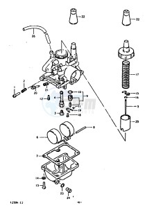 FZ50 (E1) drawing CARBURETOR