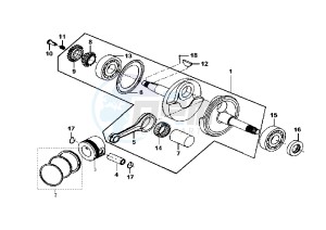 JOYRIDE EU2 - 125 cc drawing CRANKSHAFT-PISTON