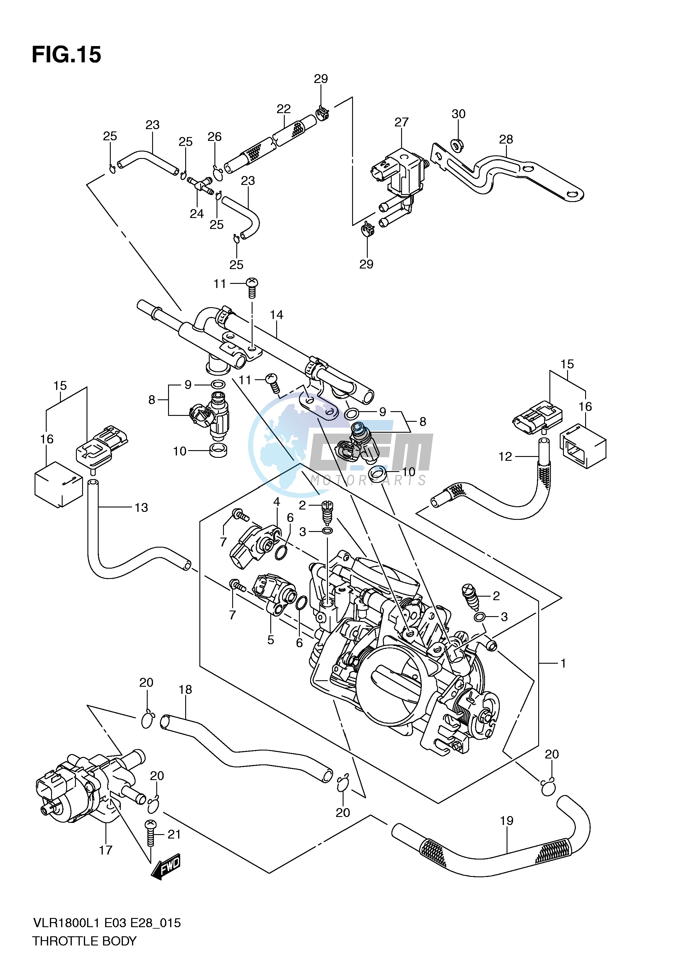 THROTTLE BODY (VLR1800L1 E33)