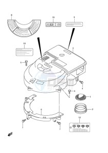 DF 150 drawing Silencer/Ring Gear Cover