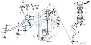 CB600FA9 Australia - (U / ABS) drawing REAR BRAKE MASTER CYLINDER (CB600FA/FA3)