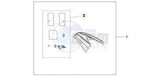 CB600FA9 UK - (E / ABS MKH) drawing SEATCOWL PEARL ACID YELLOW