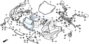 CBR600SE drawing UPPER COWL