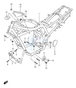 GSF1200 (E2) Bandit drawing FRAME (GSF1200SAX)