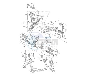 XJR 1300 drawing STAND AND FOOTREST