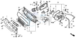 FJS600D 400 SILVER WING drawing AIR CLEANER