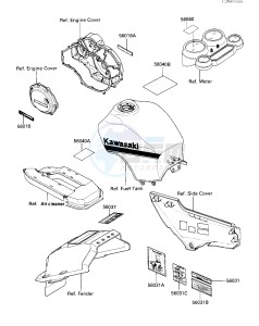 ZX 1000 A [NINJA 1000R] (A1-A2) [NINJA 1000R] drawing LABELS