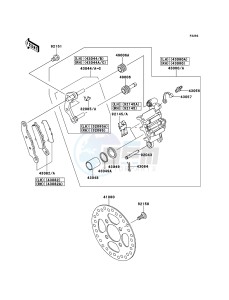 KFX700 KSV700A6F EU drawing Front Brake