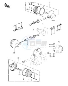 KZ 400 C (C1) drawing TURN SIGNALS