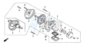 CB250 TWO FIFTY drawing OIL PUMP