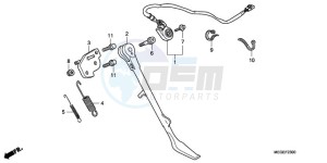 VT750CA9 UK - (E / MKH MME ST) drawing SIDE STAND