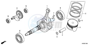 TRX500FMC ED drawing CRANK SHAFT/ PI STON