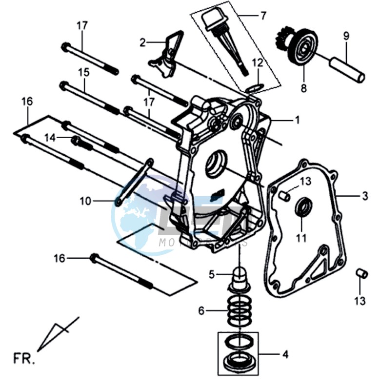 CRANKCASE RIGHT / START MOTOR