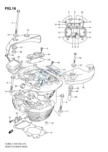 VL800 (E3-E28) VOLUSIA drawing REAR CYLINDER HEAD (VL800CL1 E33)