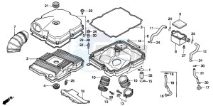 NTV650 drawing AIR CLEANER