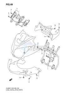 DL650 (E3-E28) V-Strom drawing COWL BODY INSTALLATION PARTS