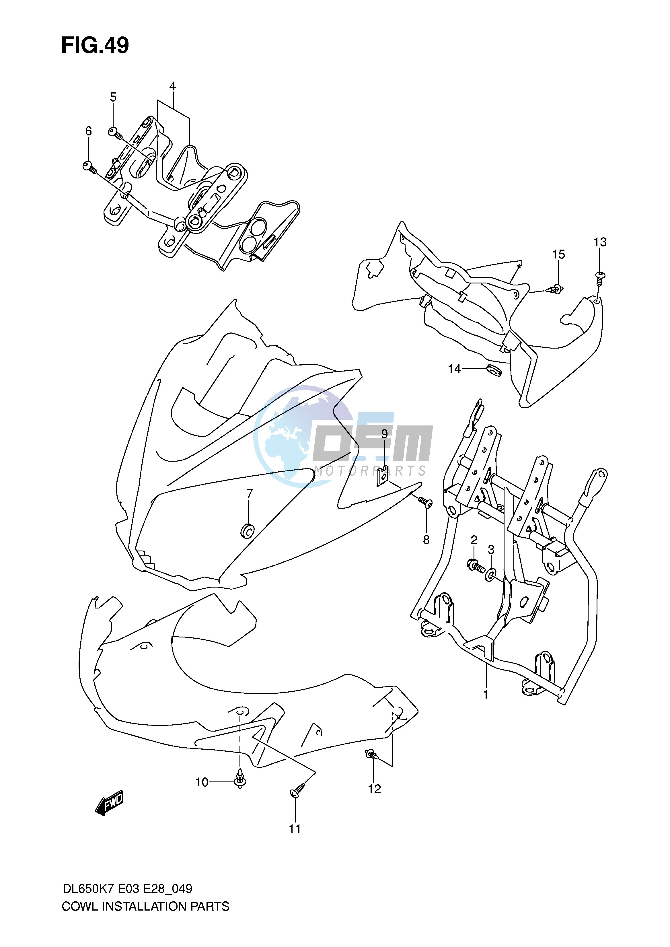 COWL BODY INSTALLATION PARTS