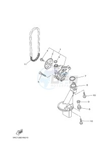 MTN850 MTN-850D MT-09 SP (B6C1) drawing OIL PUMP