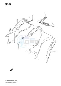 LT-Z90 (P28-P33) drawing FUEL TANK COVER (MODEL K7 K8)