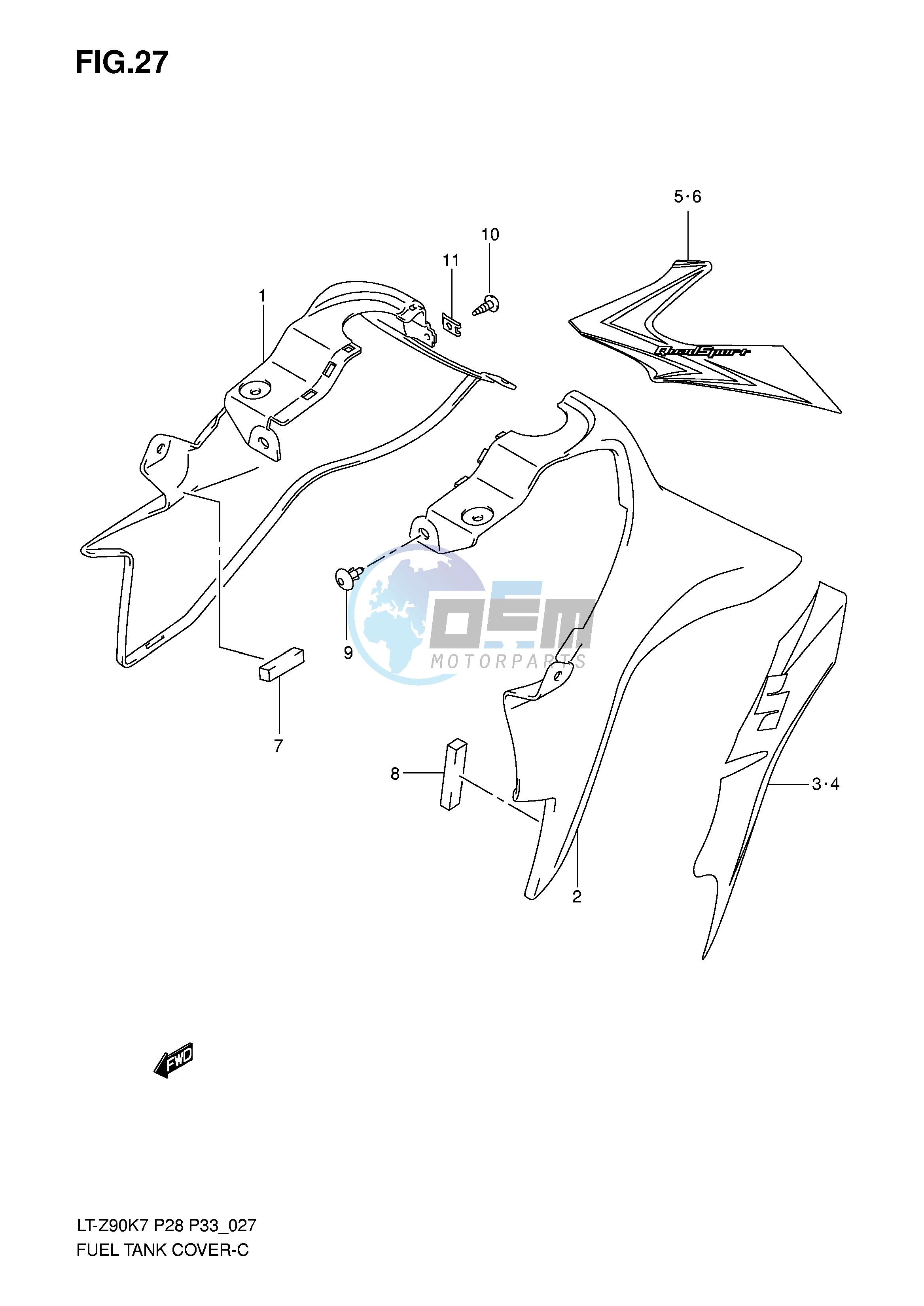 FUEL TANK COVER (MODEL K7 K8)