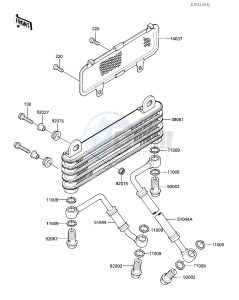 ZX 900 A [NINJA] (A3) NINJA 900 drawing OIL COOLER