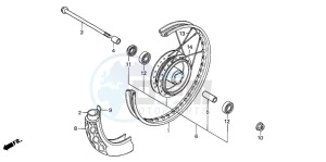 CG125M drawing FRONT WHEEL